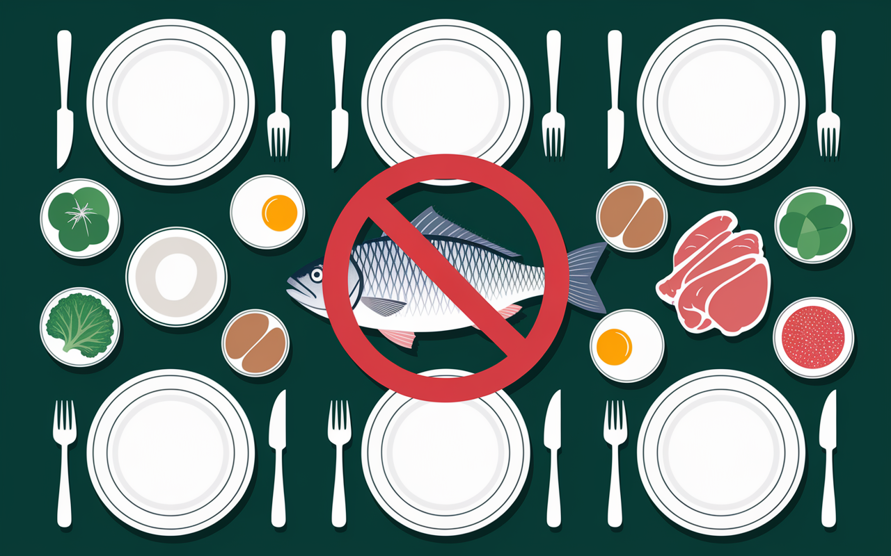 vue pescétarien assiette poisson légumes oeufs sans viande