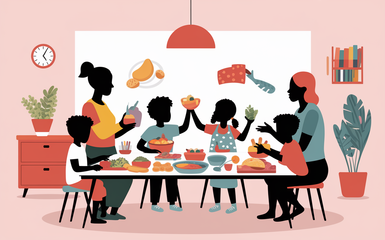 Atelier nutrition Thionville, enfants et adultes échangeant