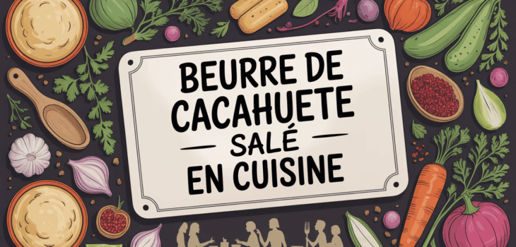 beurre de cacahuete salé famille cuisine planche colorée