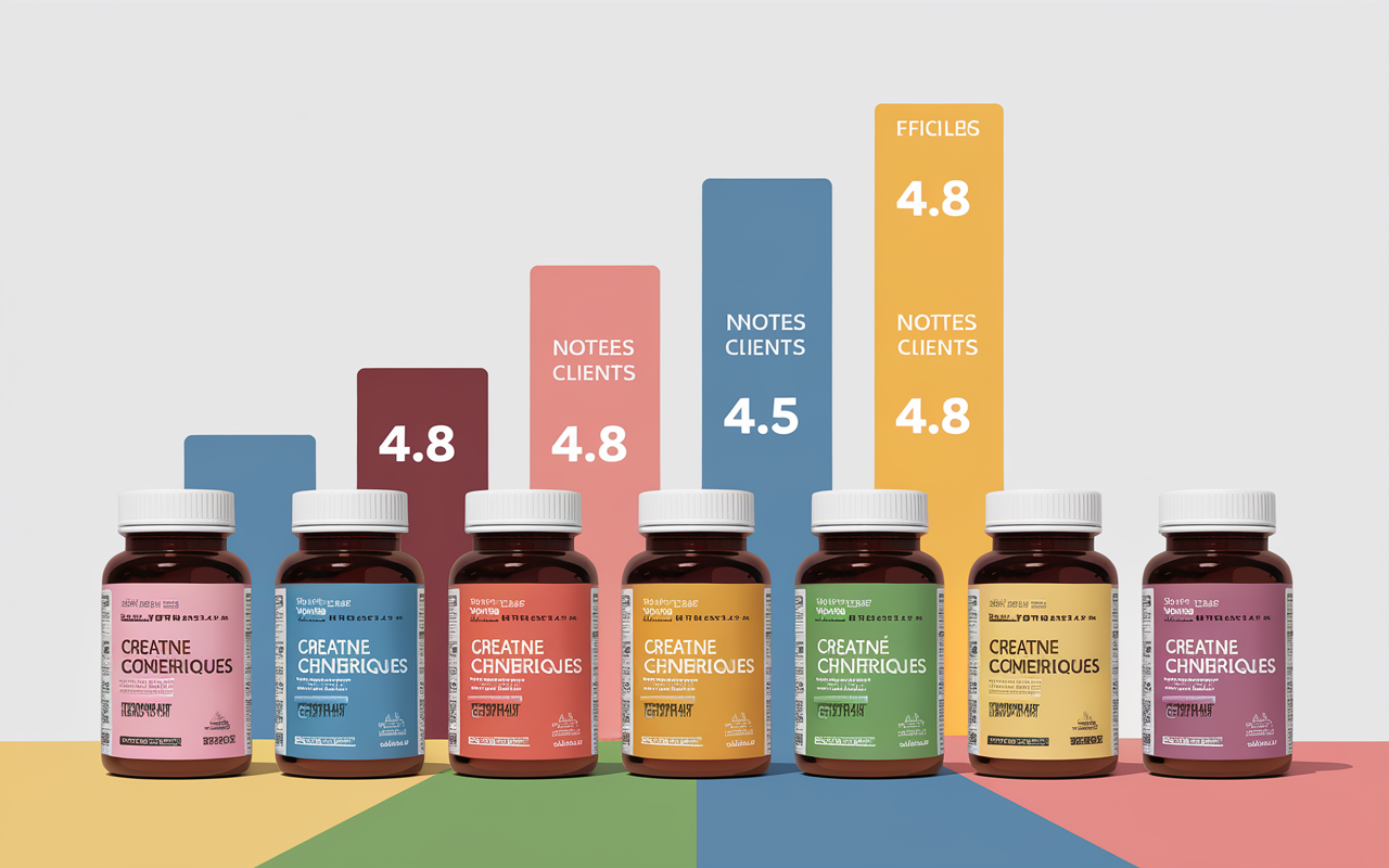 tableau creatine comparatif poudres gelules gummies