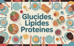 glucides lipides proteines vue table repas assiettes variées