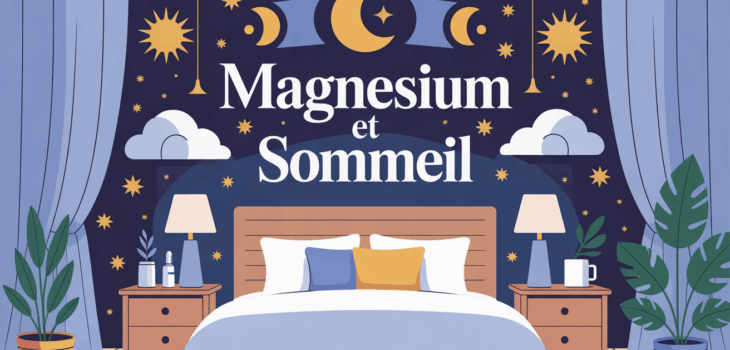 illustration chambre nuit symbole magnesium et sommeil