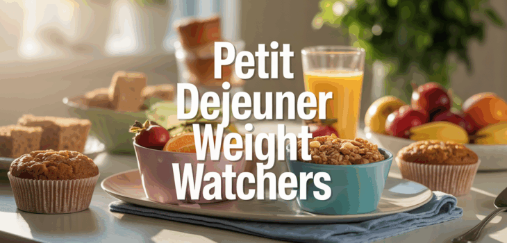 Petit dejeuner Weight Watchers avec flocons d’avoine fruits muffins barres points WW
