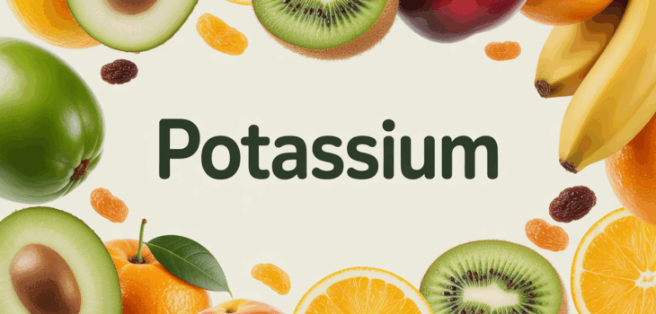 Fruits riches en potassium composition lumineuse