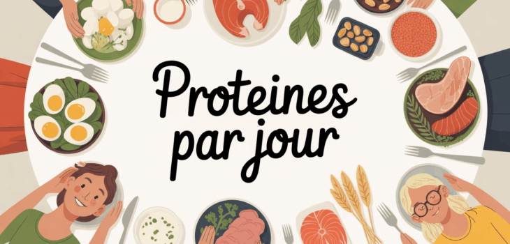 table avec aliments riches en proteines et titre proteines par jour
