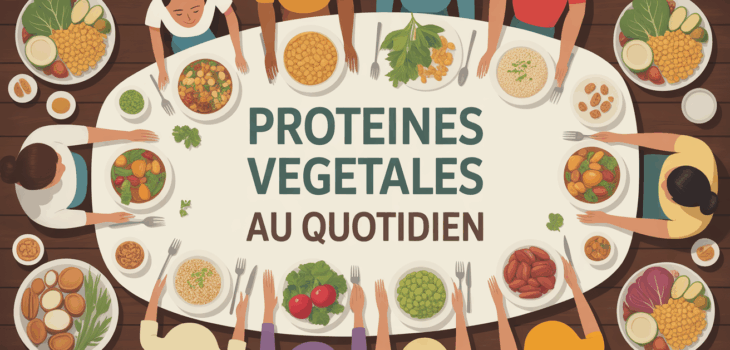 grande table famille avec plats proteines vegetales