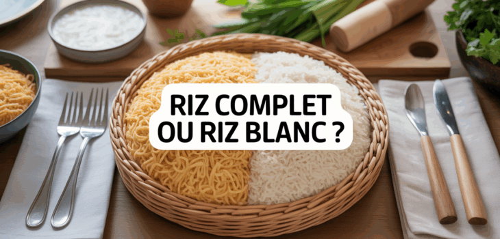 Assiette riz complet et riz blanc partage familial