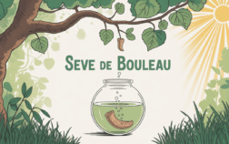 Tronc de bouleau printemps sève naturelle