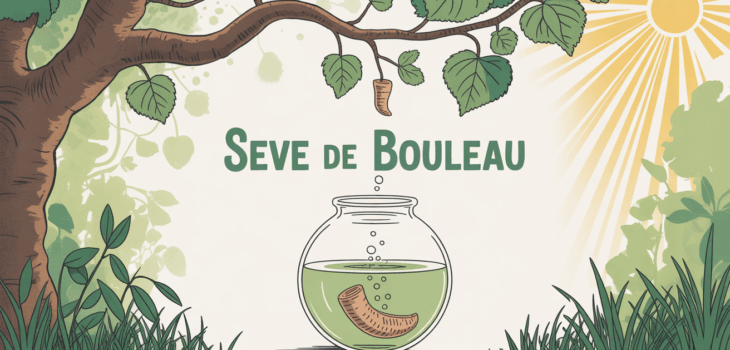 Tronc de bouleau printemps sève naturelle