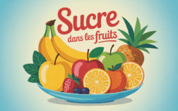 Assiette de fruits frais et éléments nutrition