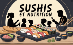 Plateau familial de sushis et nutrition