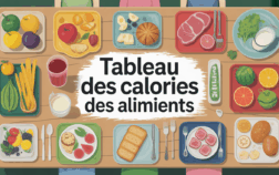 table zen d'aliments variés tableau calories