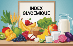 Tableau index glycémique illustré avec aliments IG