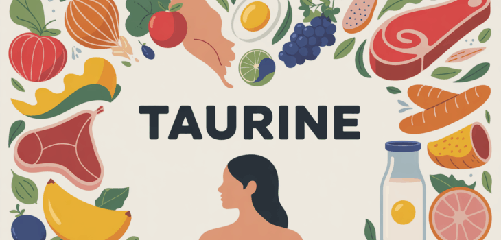 taurine aliments variés silhouette humaine