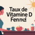 Illustration taux vitamine D femme soleil table