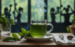 tasse the vert feuilles balance cuisine