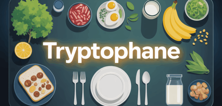 table de nuit avec tryptophane aliments et supplements