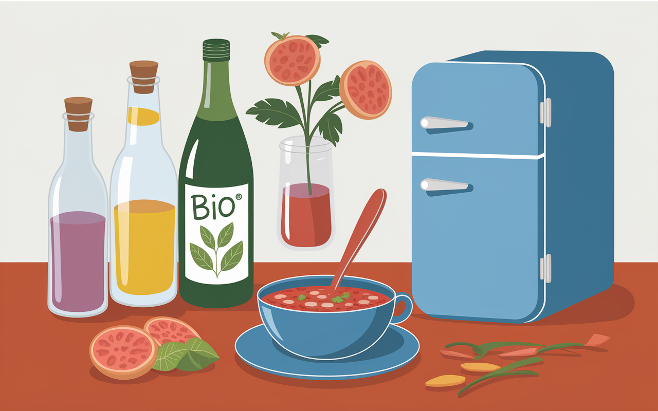 Bouteilles bio oméga 3 et conservation réfrigérateur