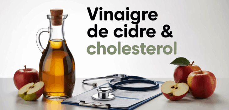 Bouteille vinaigre de cidre, pommes, stéthoscope, bilan medical