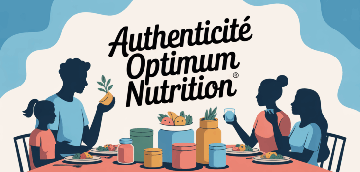 Authenticite Optimum Nutrition repas familial table compléments