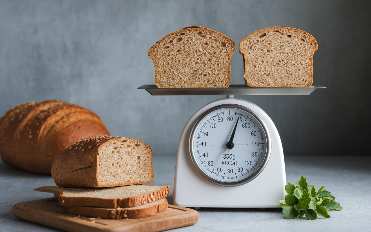 Portions pain de seigle calories balance cuisine