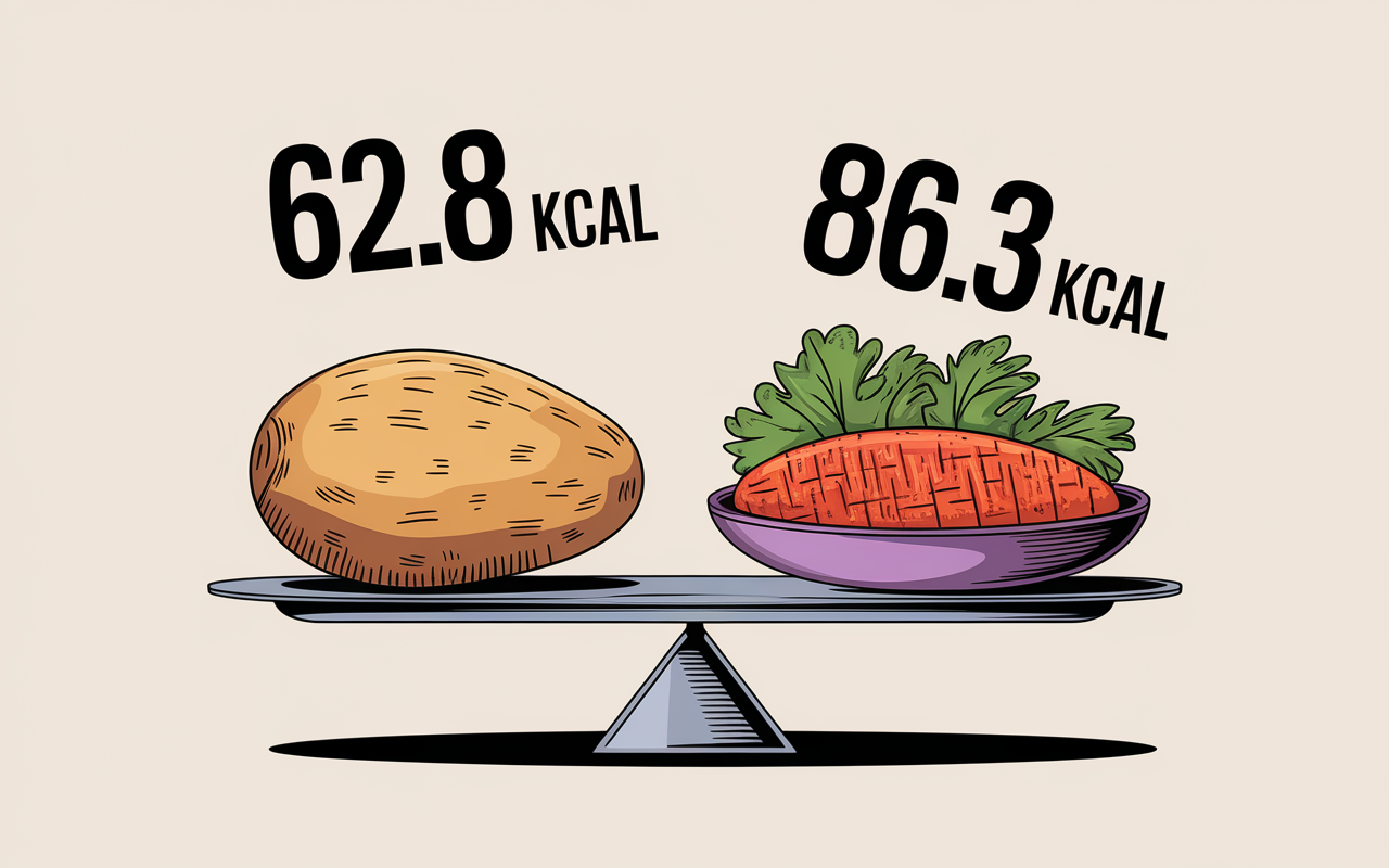 patate douce calories cuite crue balance