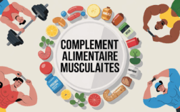 vue assiette equilibree avec complements alimentaires musculation