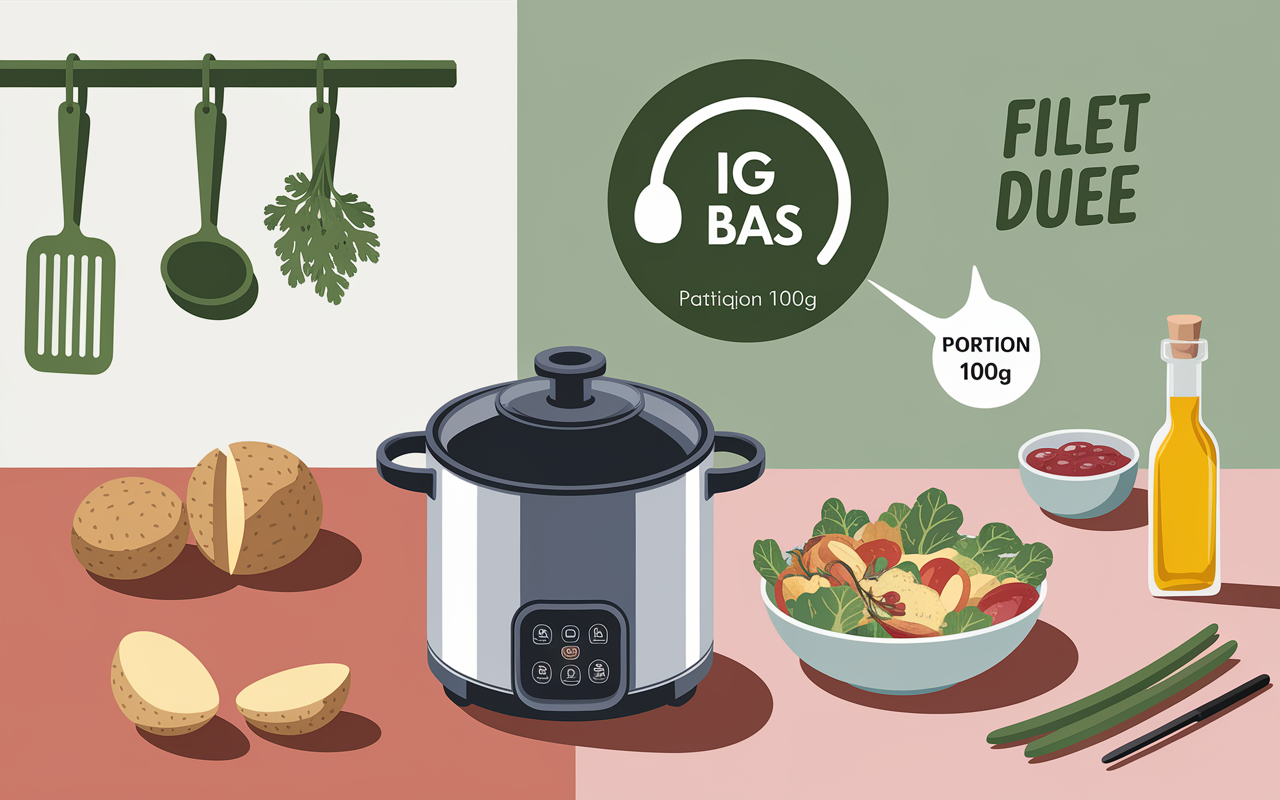 Astuces réduire IG patate douce cuisson vapeur portion