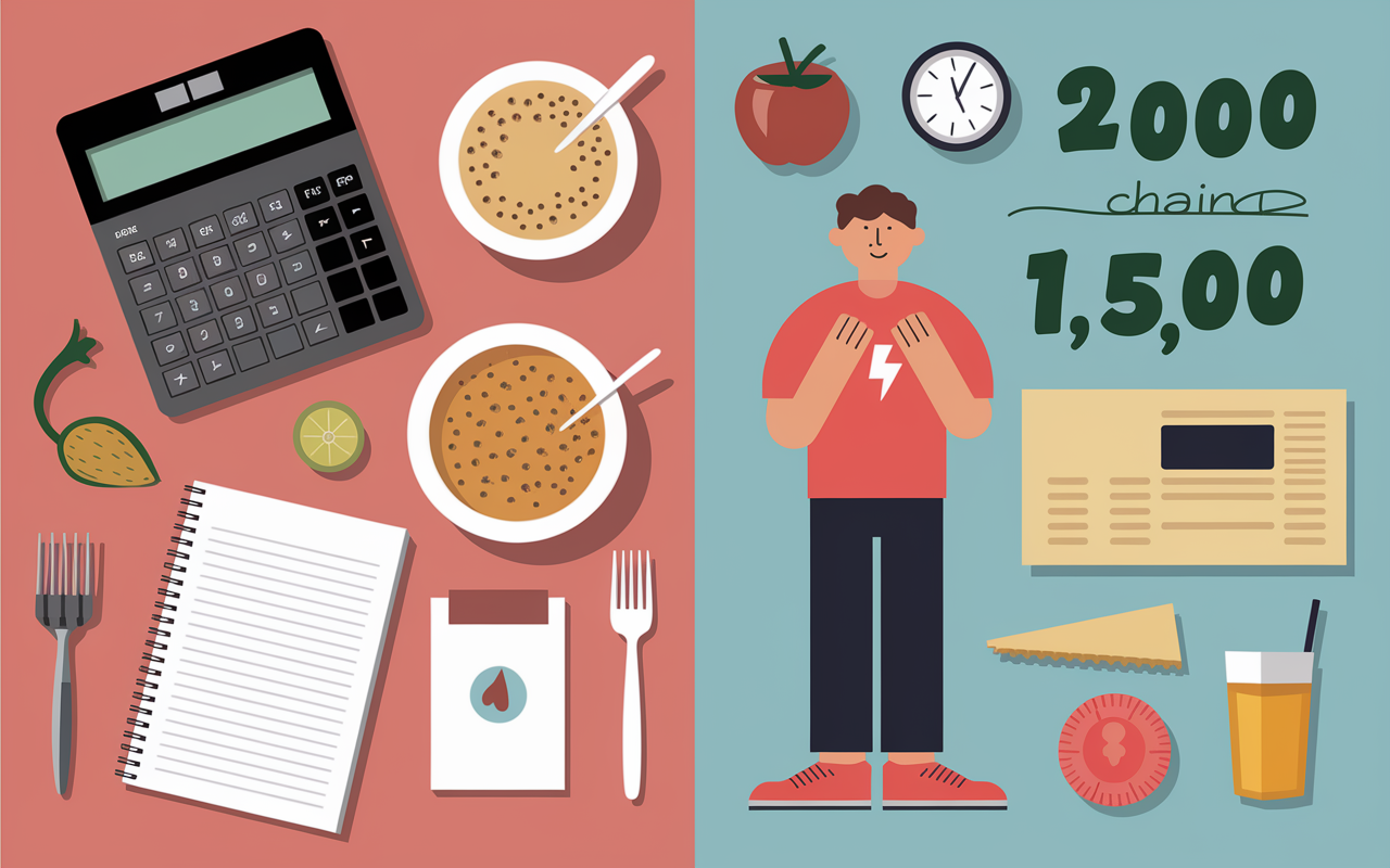 deficit calorique calculatrice carnet chiffres alimentation