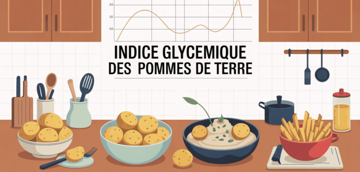 illustration indice glycémique pommes de terre cuisine courbe