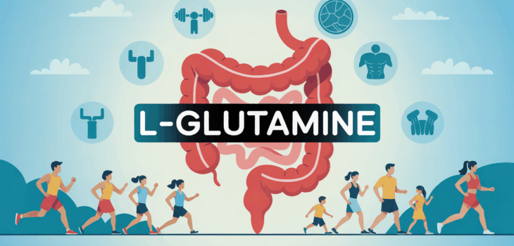 Illustration L-glutamine intestin, immunité, sport et famille