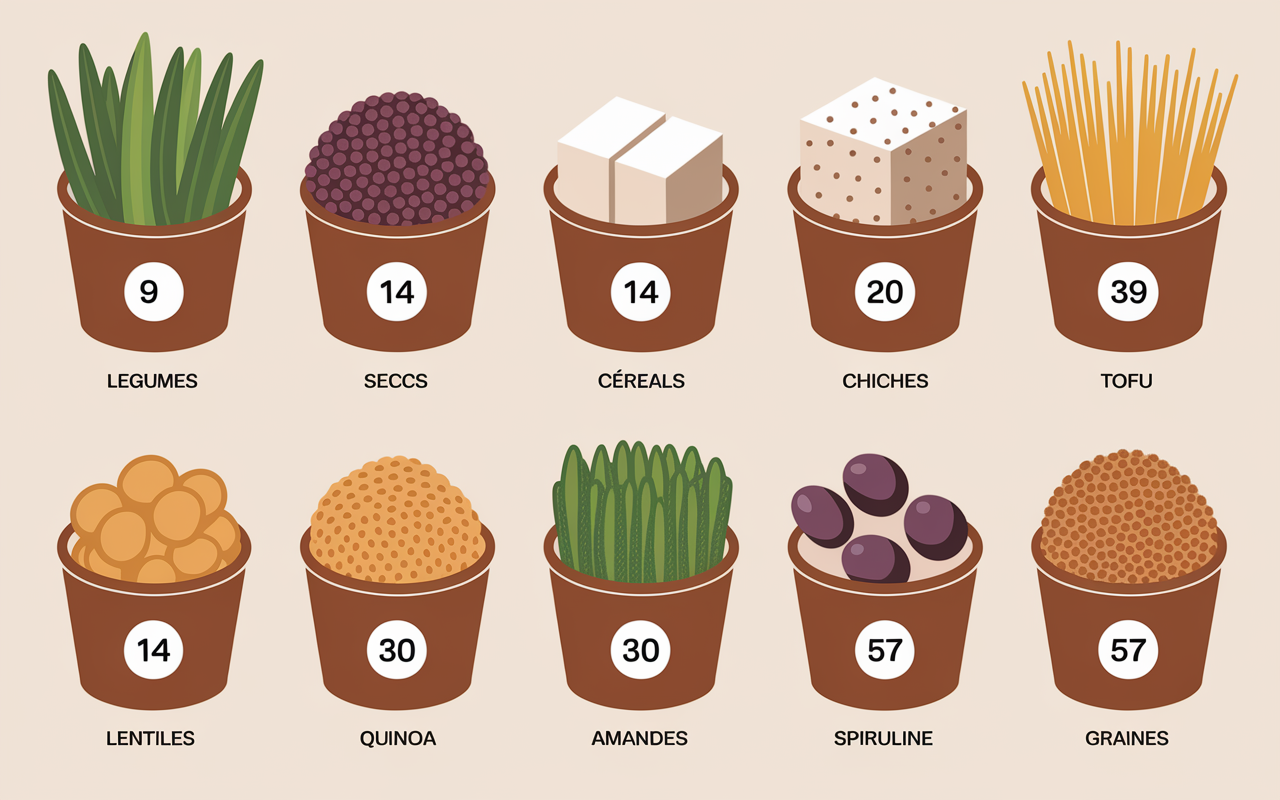 Tableau familles proteines vegetales chiffres