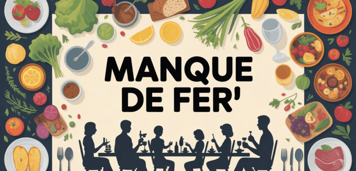 Scène familiale aliments riches en fer, manque de fer