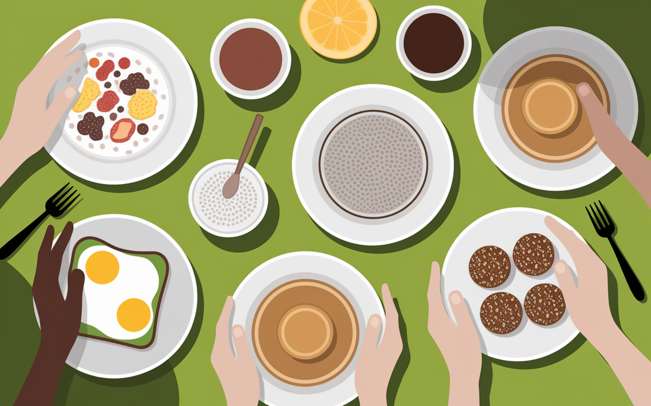 Recettes healthy porridge, chia pudding, pancakes, toast avocat oeuf, energy balls