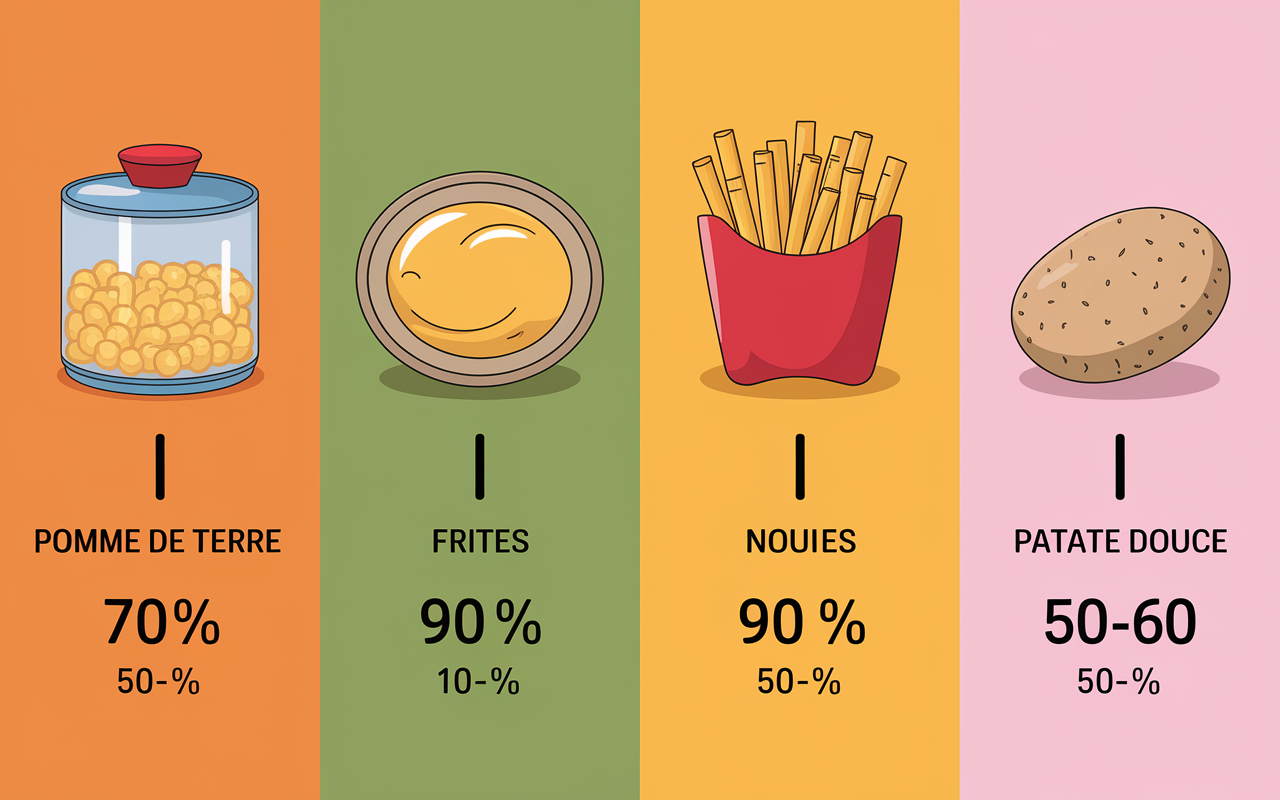 Table IG pommes de terre cuisson chiffres infographic