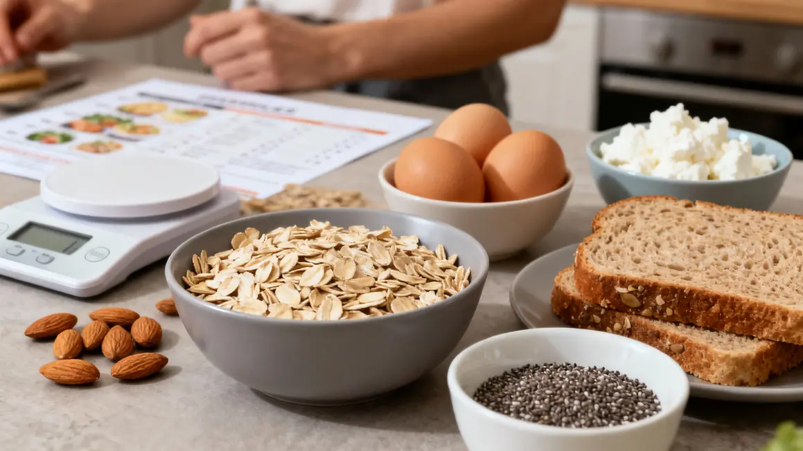 Table aliments sèche musculaire matin