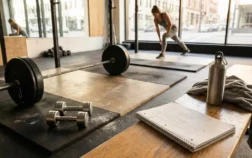 Barre de musculation carnet d'entraînement powerlifting