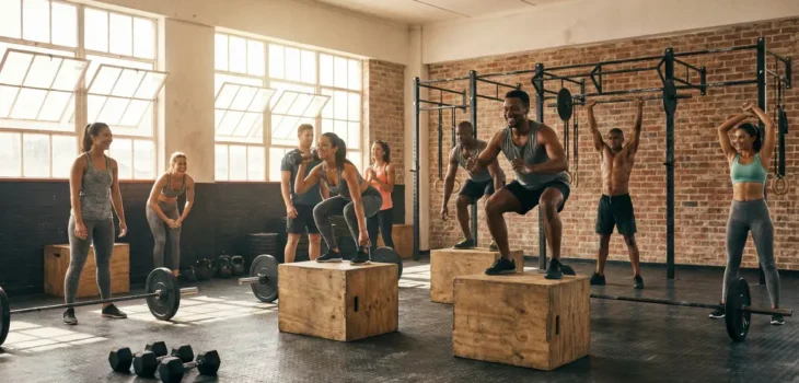 Photo salle de CrossFit ambiance débutant