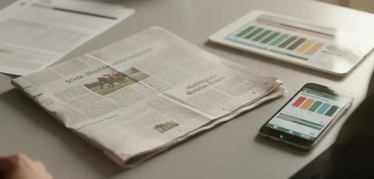 Journal Gazettedescourses sur table avec analyse turf et version numérique