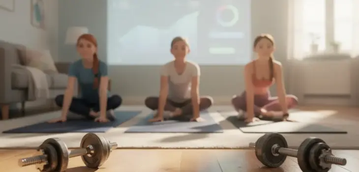 image HomeFit fitness famille tapis modularité suivi