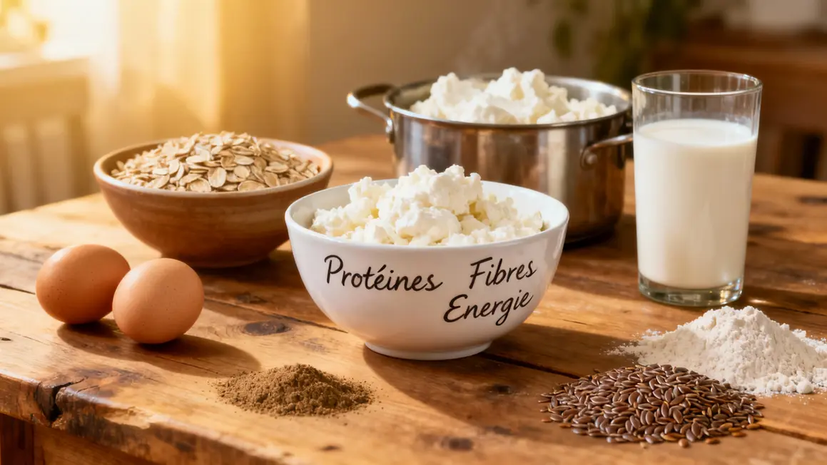 oeufs avoine fromage blanc pour pancakes protéinés sans whey