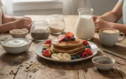 pancakes protéinés sans whey avec fruits et graines
