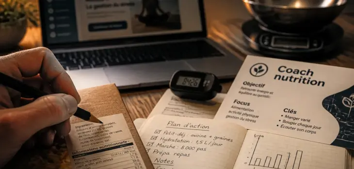 Coach en nutrition formation : carnet exercices, balance et e-learning pour choisir sa formation