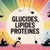 tableau glucide lipide proteine assiettes equilibrees illustration