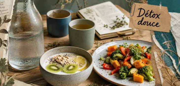 Comment detoxifier son corps : bol de yaourt, avoine, citron et eau