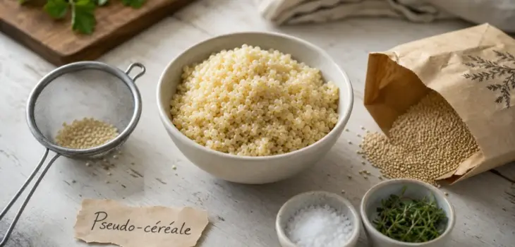 Le quinoa est il un feculent, pseudo-céréale en cuisine : quinoa cru et cuit